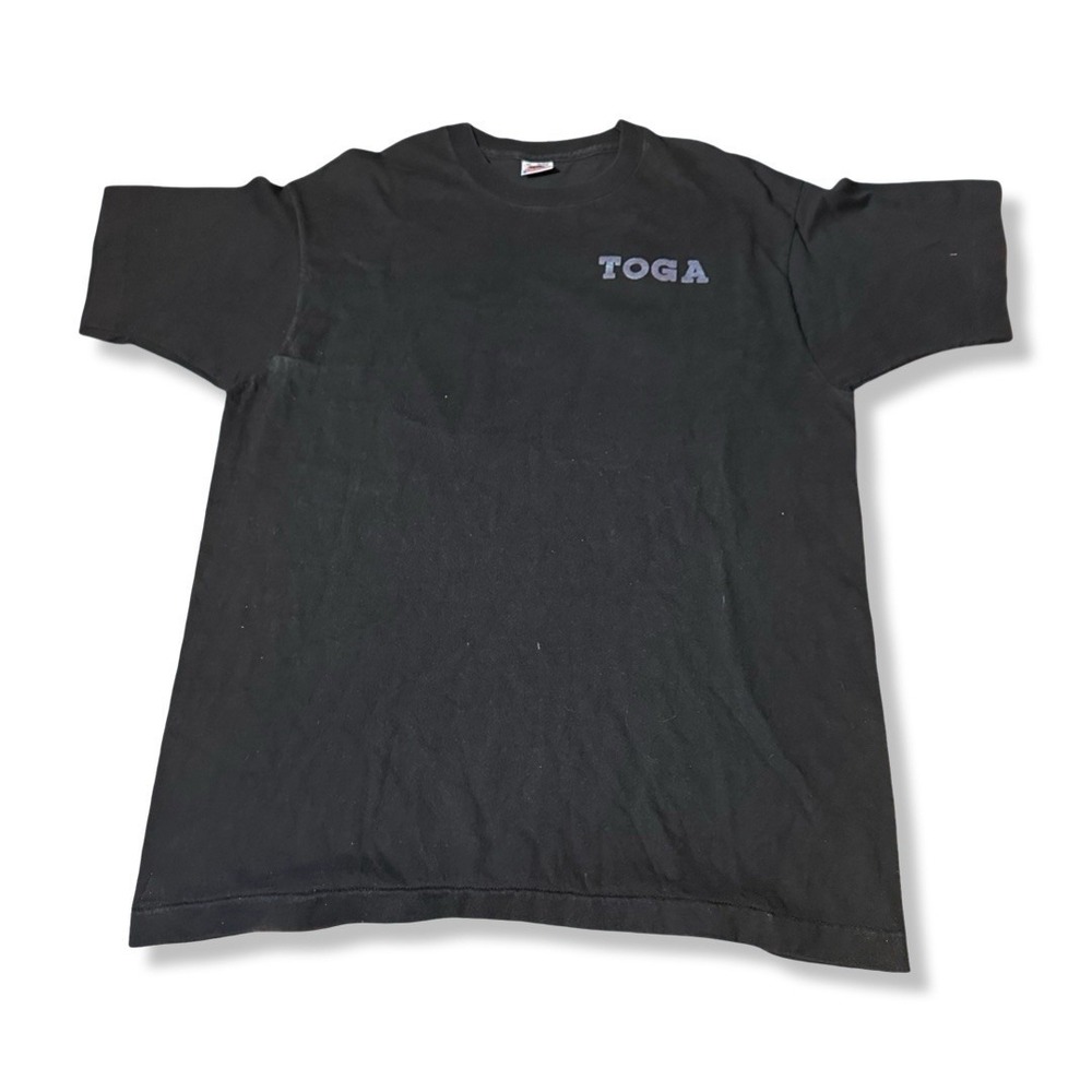 Vintage Toga Black Graphic T Shirt Size XL 90s